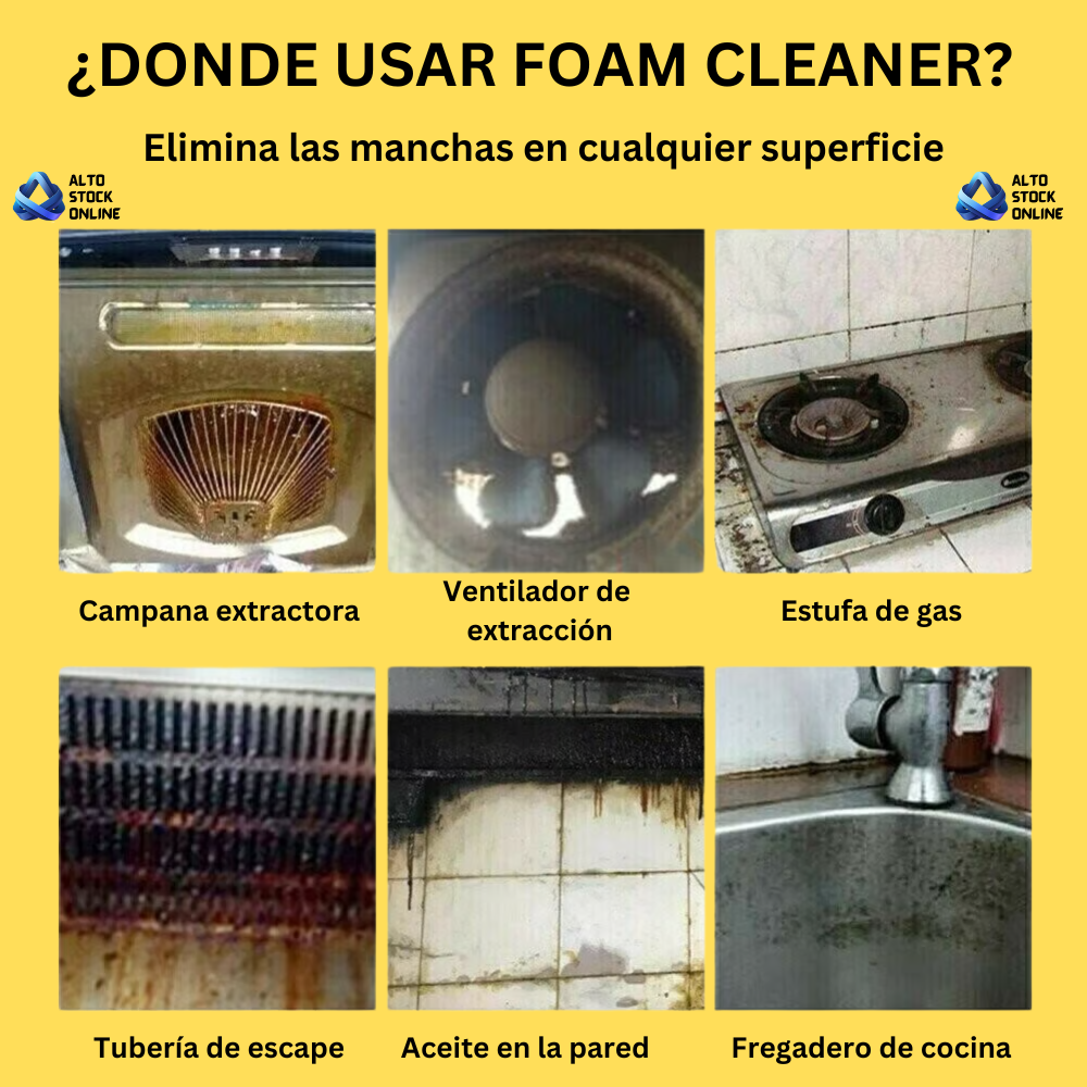 Set de 2 ✨ Foam Cleaner ✨ Multiusos para el Hogar y tú Carro | Spray Antienvejecimiento para Interiores de Vehículos y Electrodomésticos